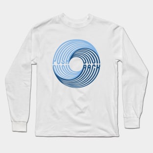 Push Back Swirl Text Long Sleeve T-Shirt